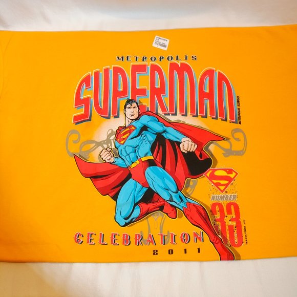 NWT Gildan Metropolis Superman Celebration 2011 T-Shirt 2XL - Picture 2 of 11